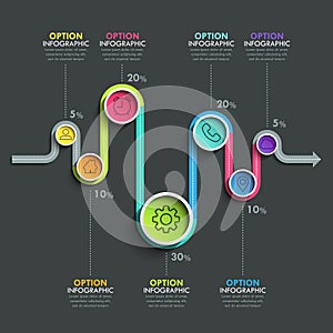 Business circle timeline banner