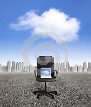 Business cloud computing concept