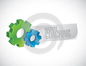 business coaching gear industrial sign concept