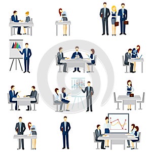 Business Coaching Icons Set