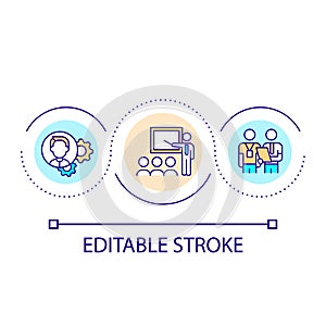 Business coaching loop concept icon