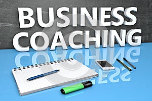 Business Coaching text concept