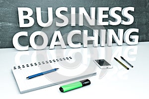 Business Coaching text concept