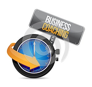 business coaching time watch sign concept