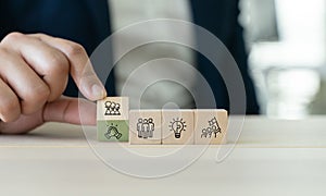 Business collaboration, matching, growth strategies concept. Business ecosystems and partnerships. photo