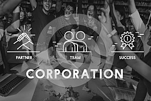 Business Collaboration Teamwork Corporation Concept