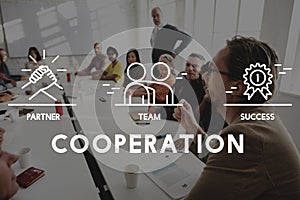 Business Collaboration Teamwork Corporation Concept