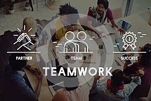 Business Collaboration Teamwork Corporation Concept photo