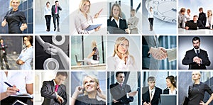 Business collage of images with people