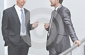 Business colleagues discussing business issues. office weekdays