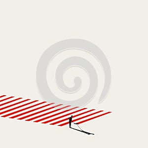 Business commitment and determination vector concept. Symbol of patience, motivation. Minimal design