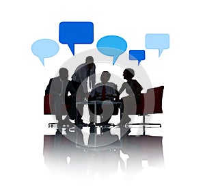 Business Communication with Speech Bubbles photo