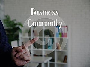 Business Community sign on the sheet