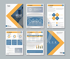 Business company profile report and brochure layout template