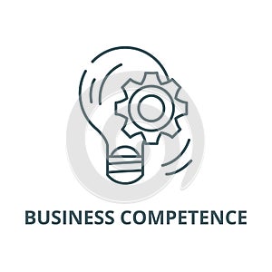 Business competence vector line icon, linear concept, outline sign, symbol