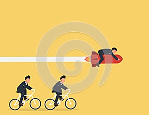 Business competition and competitors. vector illustration. Flat design style