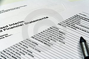 Business composition. Financial analysis - income balance statement