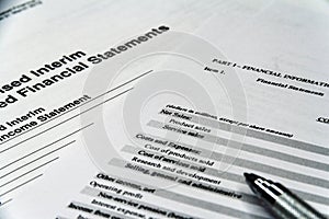 Business composition. Financial analysis - income statement balance