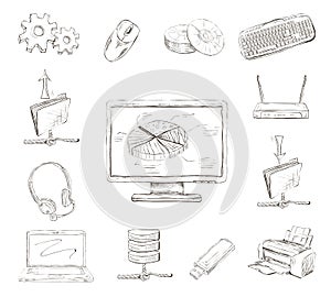 Business Computer Icons Set