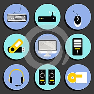 Business Computer Icons Set