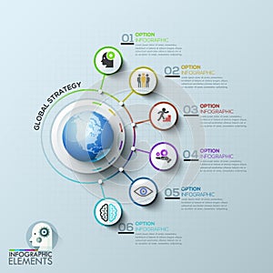 Business computer network. Global template.