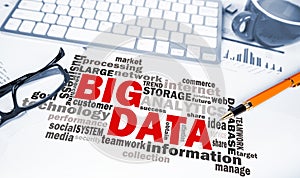Business concept:big data word cloud