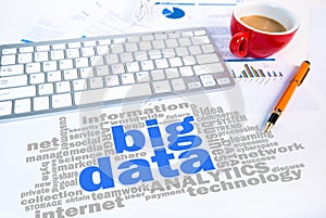 Business concept:big data word cloud