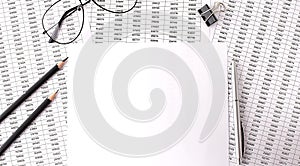 Business concept, blank paper sheet with copy space for text