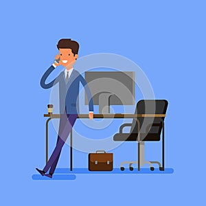 Business concept. Cartoon businessman