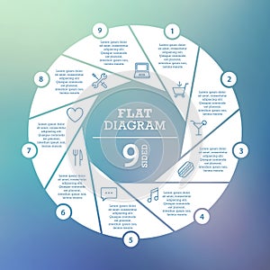 Business concept. Circle puzzle infographic. Template for cycle diagram, graph, presentation and round chart.