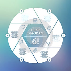 Business concept. Circle puzzle infographic. Template for cycle diagram, graph, presentation and round chart.