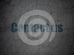 Business concept: Contact us on grunge wall background
