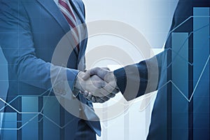 The business concept of cooperation with handshake