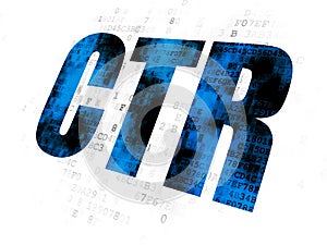 Business concept: CTR on Digital background