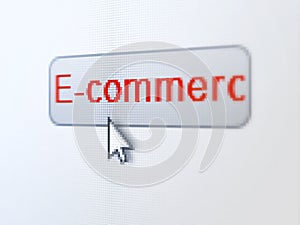 Business concept: E-commerce on digital button background