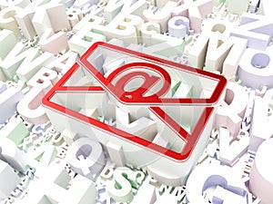 Business concept: Email on alphabet background