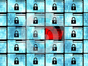 Business concept: folder icon on Digital