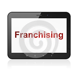 Business concept: Franchising on tablet pc