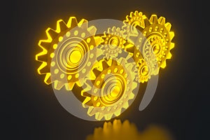 Business concept, gears. 3d rendering