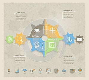 Business Concept Gears infographic