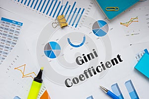 Business concept about Gini Coefficient with inscription on the piece of paper photo