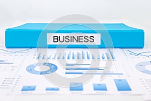 Business concept, graphs, charts and strategic plan