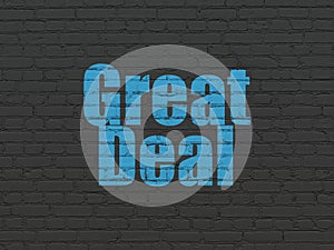 Business concept: Great Deal on wall background