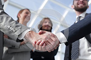 Business concept handshake business people