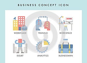 Business concept icons