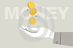 Business concept illustration. Vector illustration of money, finance, banking, profit, investment.