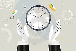 Business concept illustration. Vector illustration of time management, event, deadline, efficiency, productivity