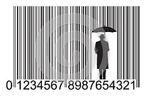 Business Concept illustrations. Commercial barcode