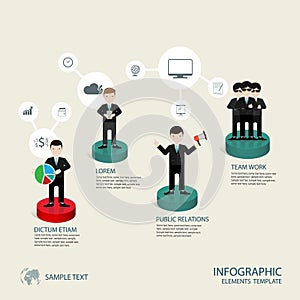 Business concept infographic step to successful.