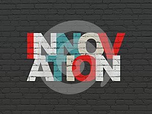 Business concept: Innovation on wall background